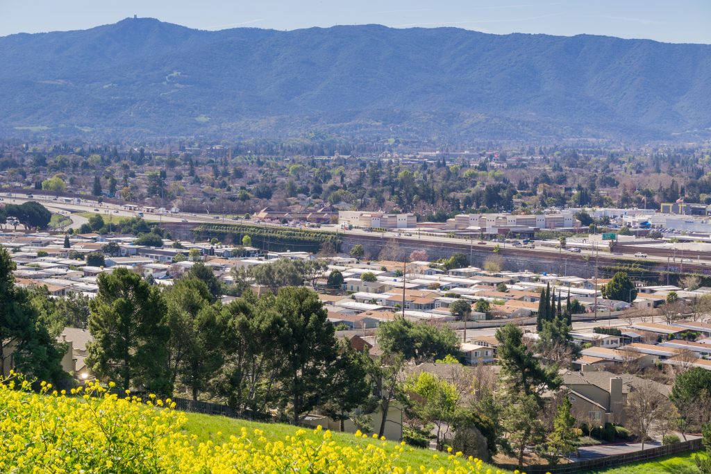 View towards Guadalupe Freeway and Almaden Valley from Communica
